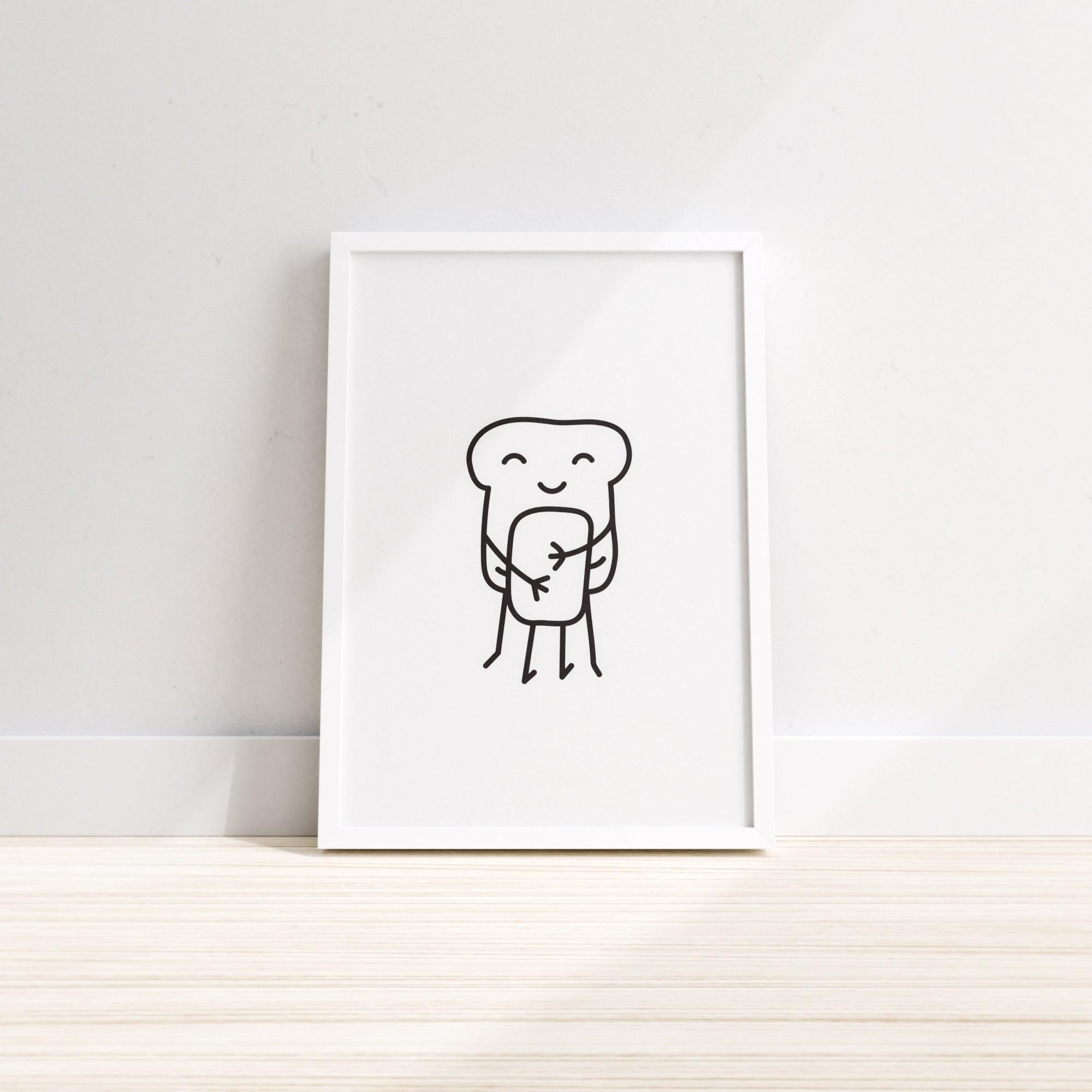 Bread and Butter - Wall Print, Kitchen Wall Decor, Kitchen Wall Art,