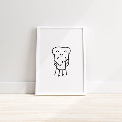 Bread and Butter - Wall Print, Kitchen Wall Decor, Kitchen Wall Art,