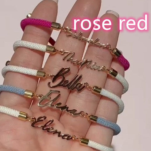 Personalized Colorful Rope Chain Custom Name Bracelet Personalized
