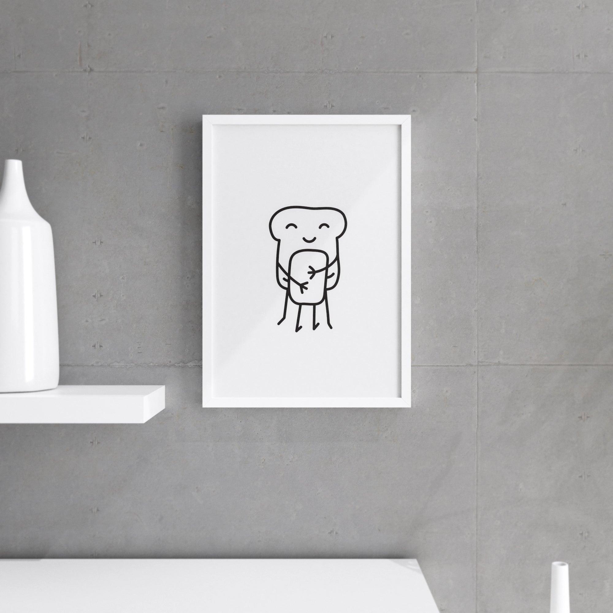 Bread and Butter - Wall Print, Kitchen Wall Decor, Kitchen Wall Art,