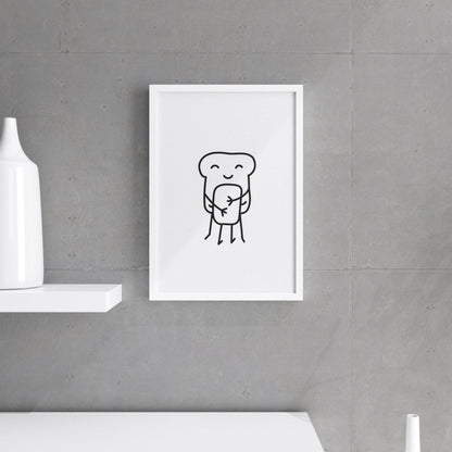 Bread and Butter - Wall Print, Kitchen Wall Decor, Kitchen Wall Art,