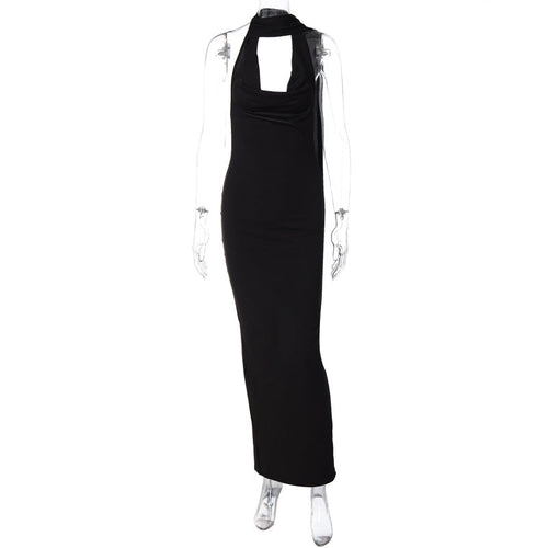Slim Backless Halter Neck Dress

Product Attribute:
