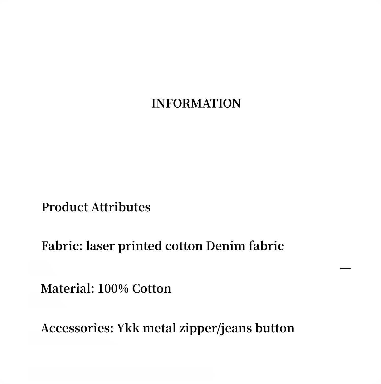 "Denim Shadow"retro washed printed layered casual slimming cotton