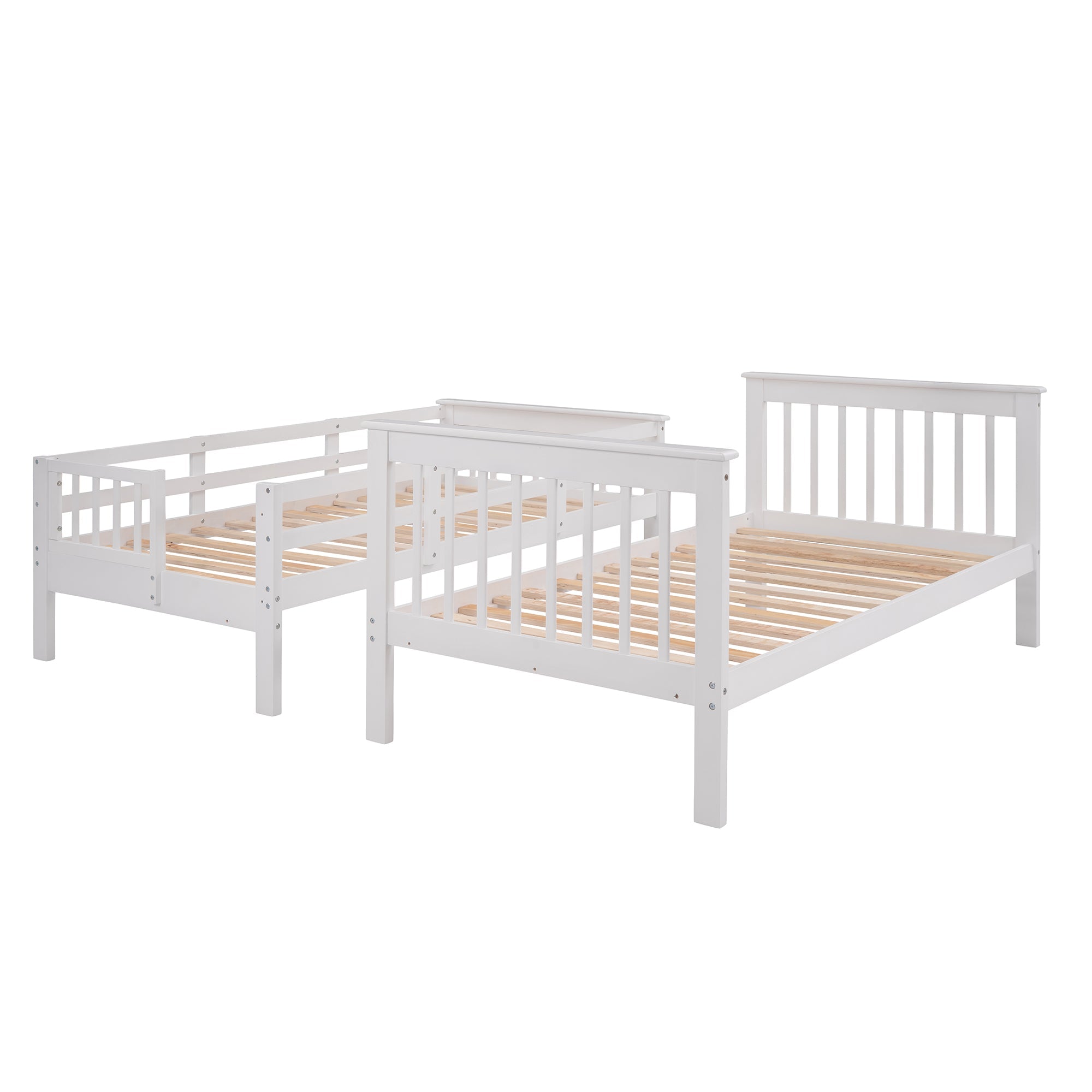 Stairway Twin-Over-Twin Bunk Bed with Three Drawers for Bedroom, Dorm