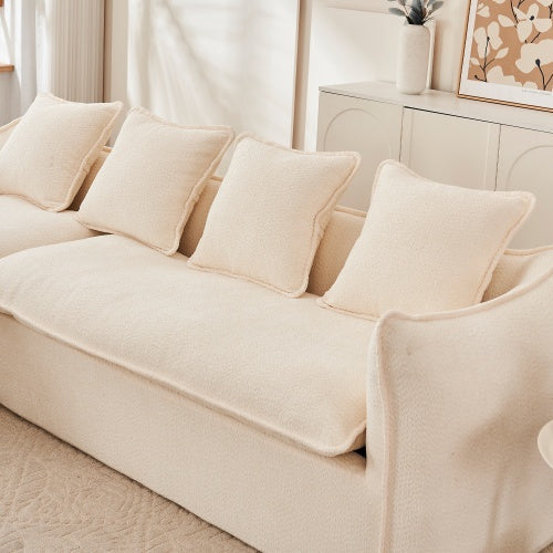 LuneluX_Home – Oversized 3-Seater L-Shape Sofa with Chaise
