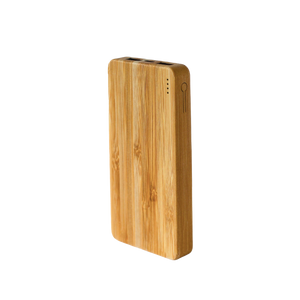 Compact Bamboo Power Bank - Portable Phone Charger