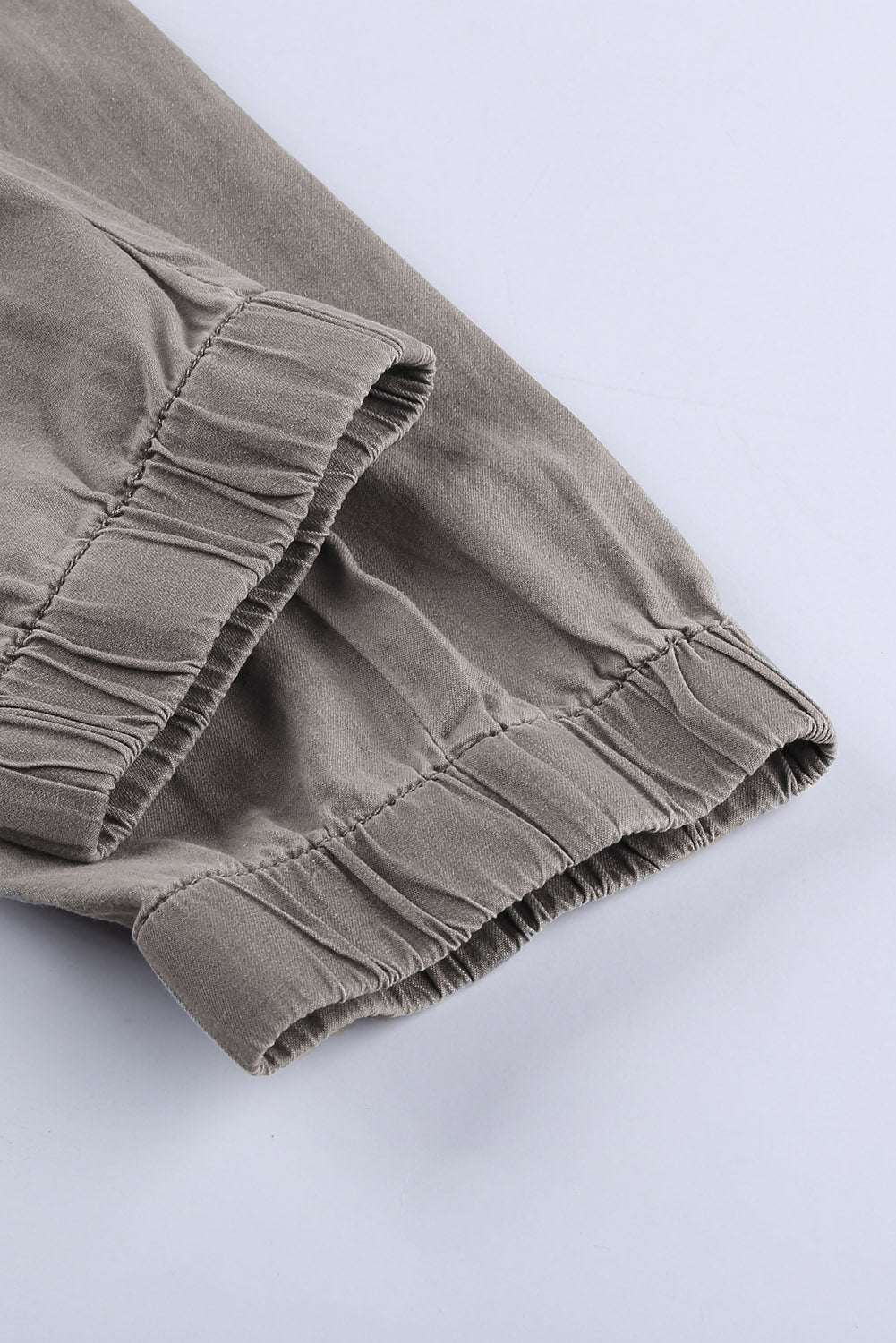 Gray Drawstring Cargo Pocketed Joggers