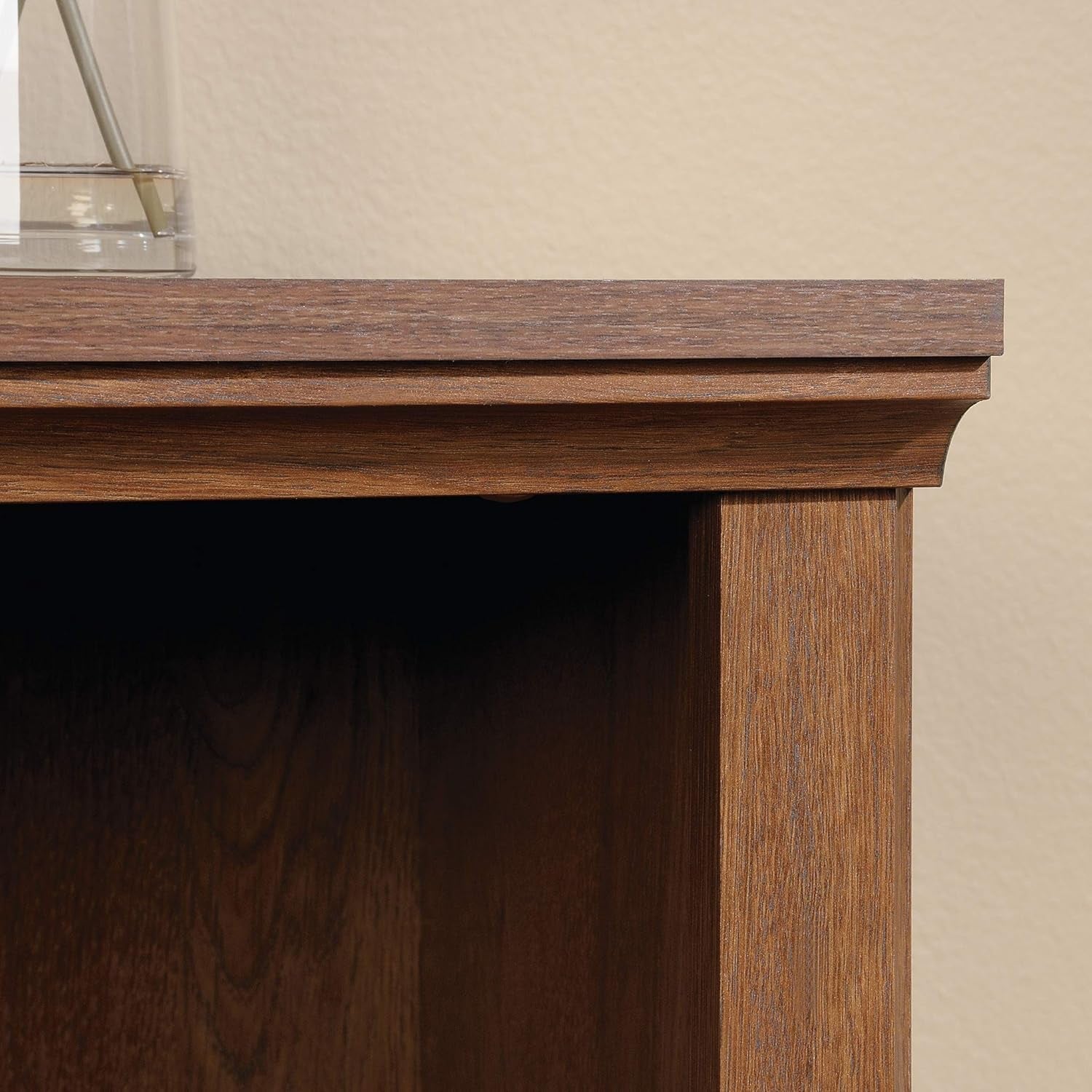 Two Tier Wooden Bookcase With Adjustable Shelf In Oiled Oak For Home