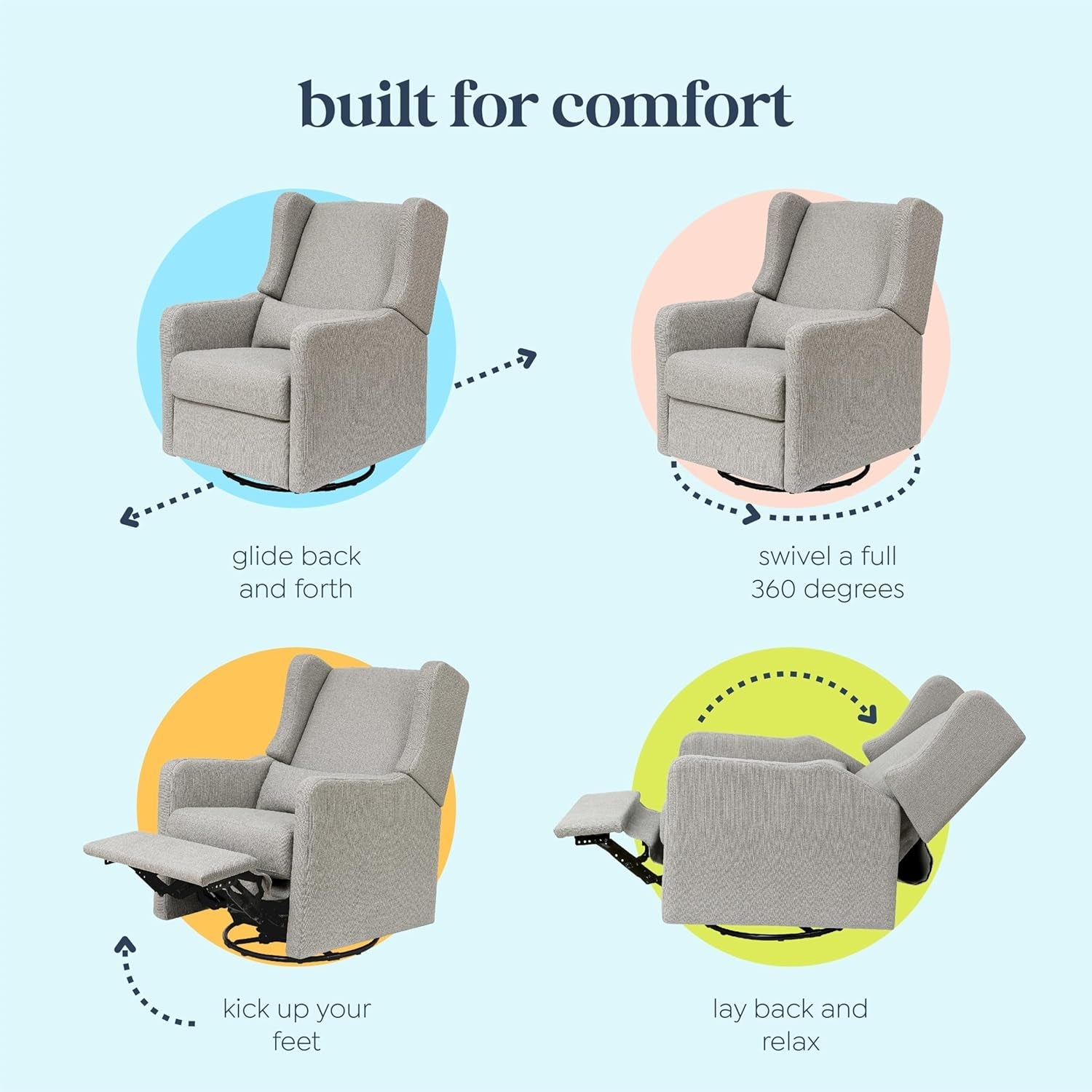 Carter's By Arlo Recliner Swivel Glider Water Repellent Performance