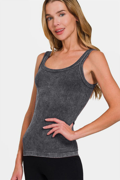 Automotive part from Jade Icarus featuring a ribbed scoop neck design, with visible metal components and textured surface.
