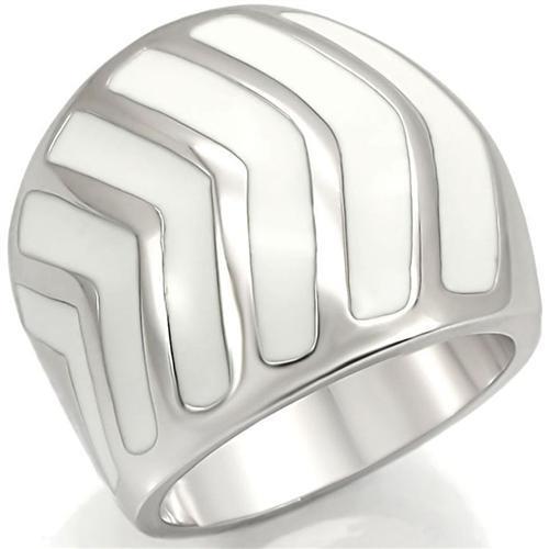 Rhodium brass ring with intricate design, crafted by Turquoise Tiger, showcasing a stylish and elegant jewelry piece.