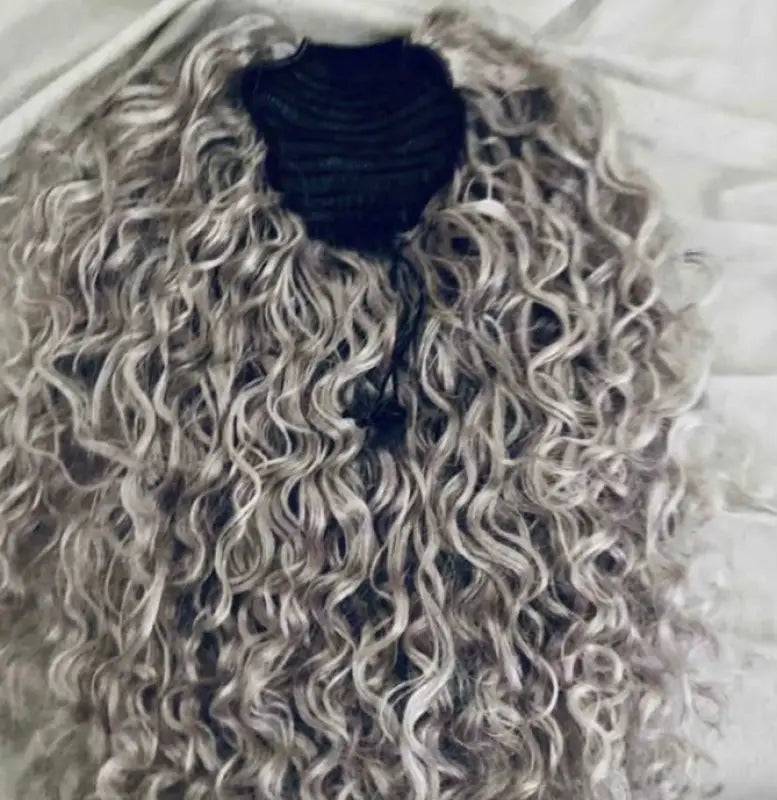 Salt & Pepper | Human Hair Drawstring Ponytail Wig