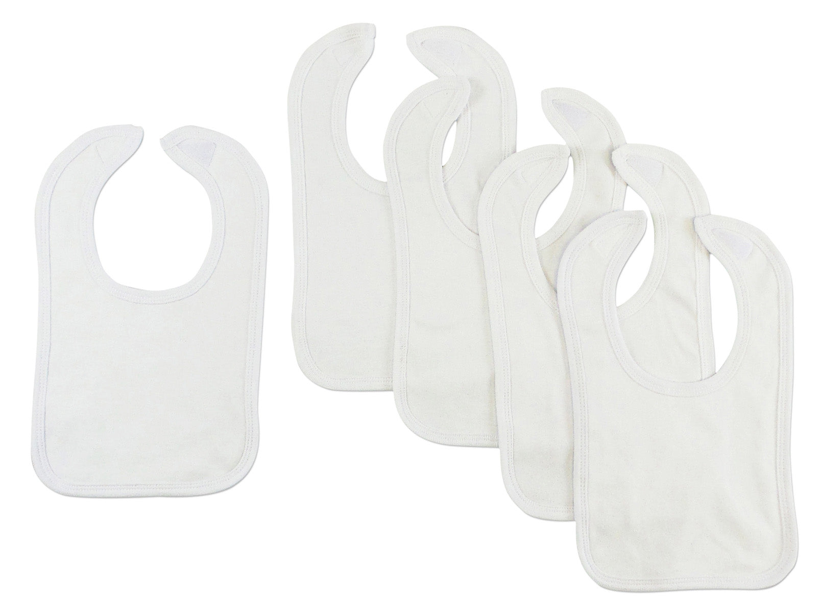 White Interlock Bib (Pack of 5)
