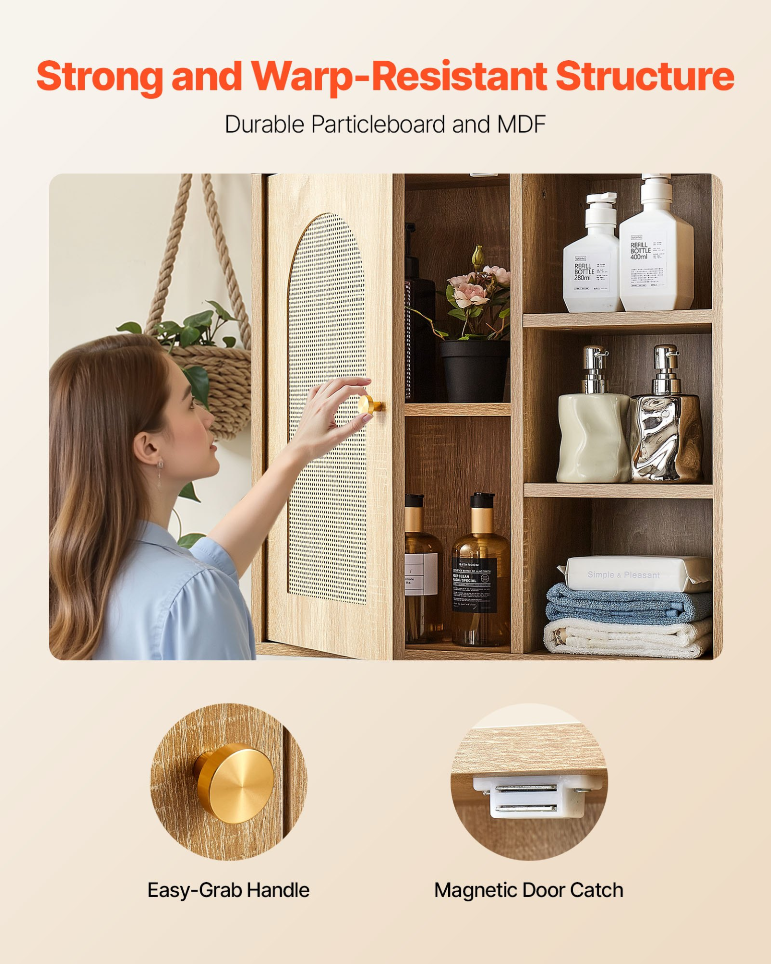 Start2Finish VEVOR bathroom wall cabinet with door and adjustable shelf, over toilet storage for bathroom or laundry room.