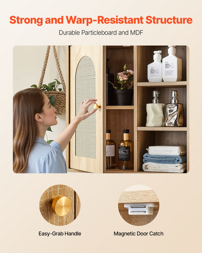 Start2Finish VEVOR bathroom wall cabinet with door and adjustable shelf, over toilet storage for bathroom or laundry room.