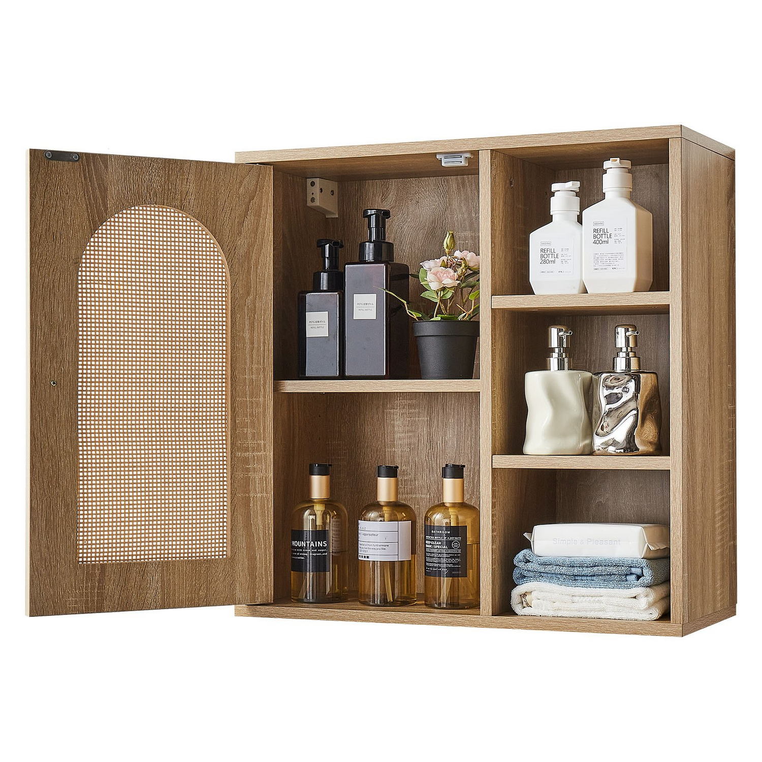 Start2Finish VEVOR bathroom wall cabinet with door, adjustable shelves, and hanging organizer for toilet, laundry, or kitchen storage.