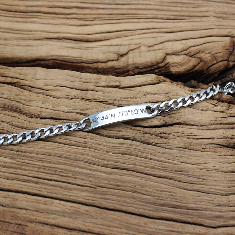 Personalized Steel Chain Bracelet