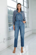 Pocket Detail Denim Overall Jumpsuit