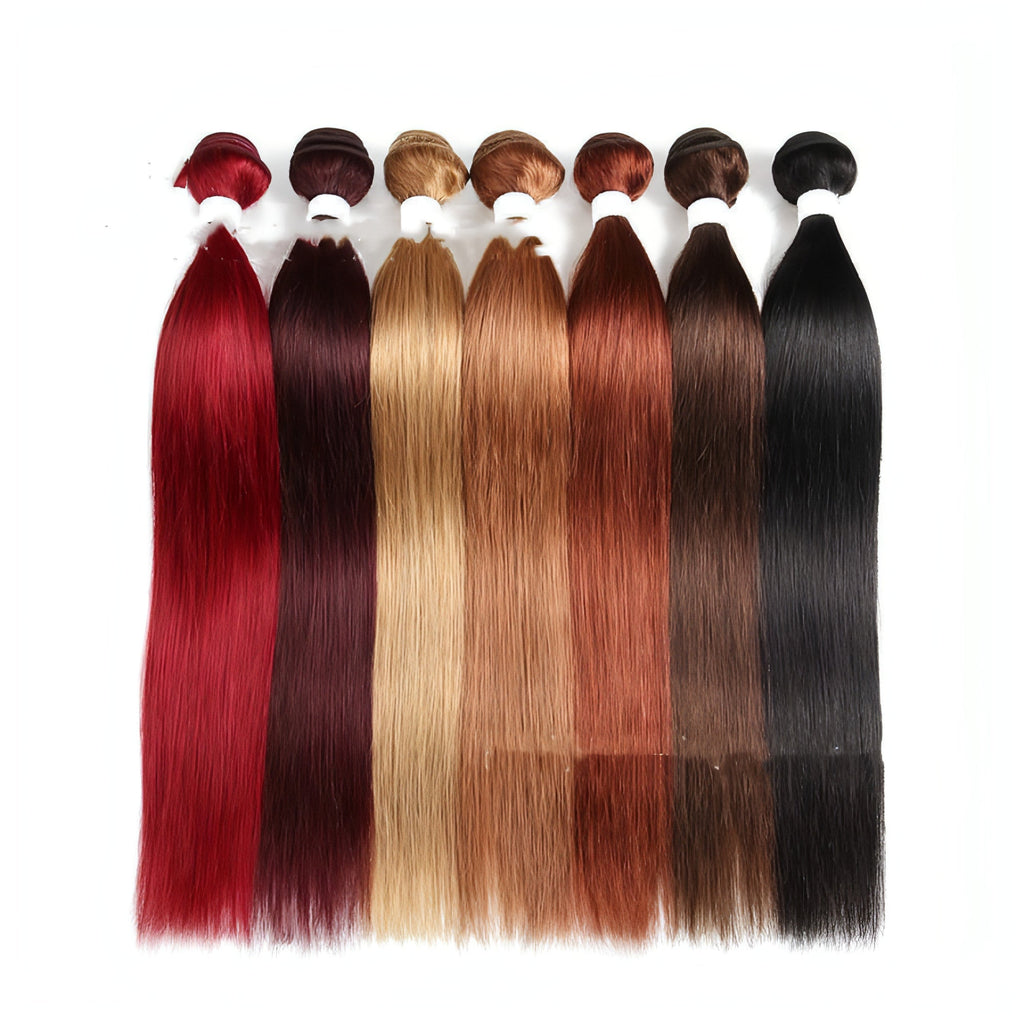 - LuxeWave Straight hair real wig FINEST COLOR
