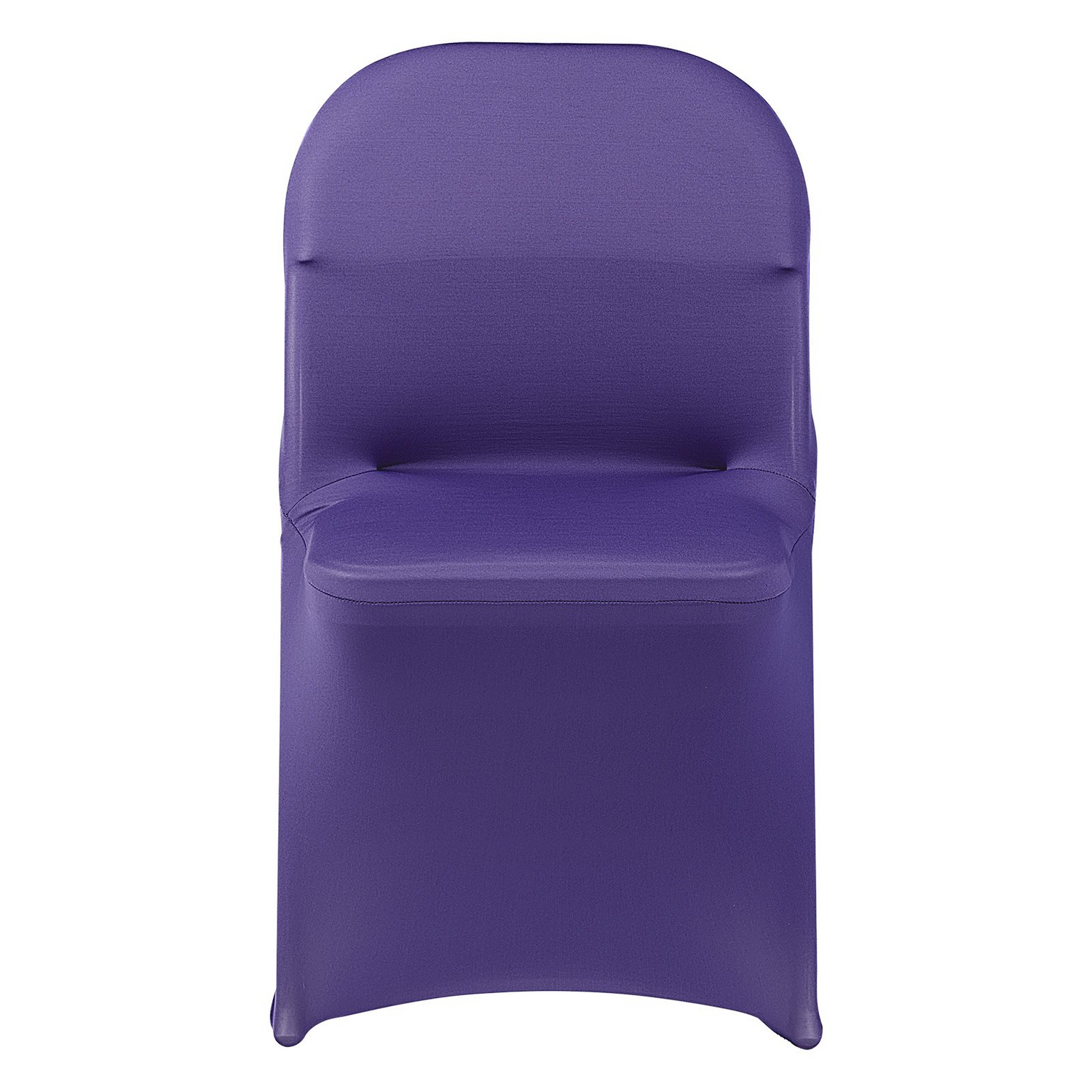 Start2Finish VEVOR purple polyester spandex chair cover fitting chairs up to 17.72 x 18.11 x 30.31 inches, ideal for weddings and events.