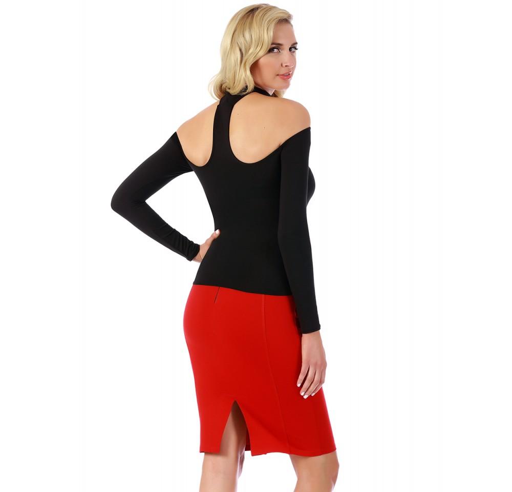 InstantFigure Short Pencil Skirt with Elastic Waist 168024