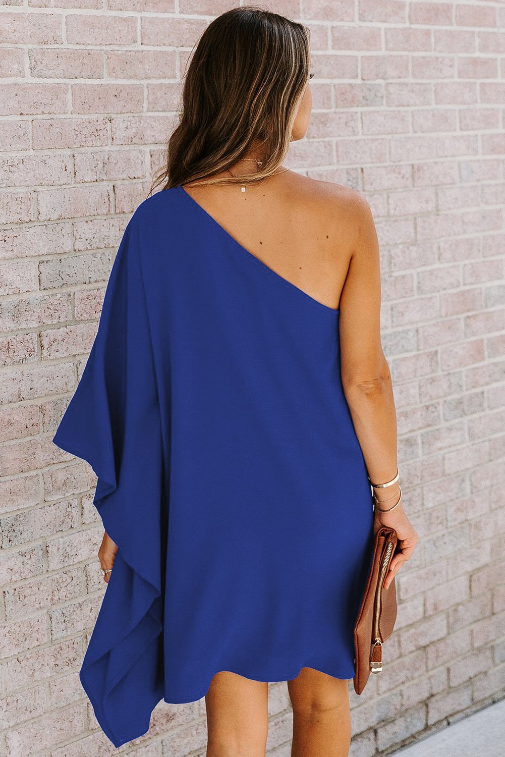 Side To Side One Shoulder Statement Mini Dress