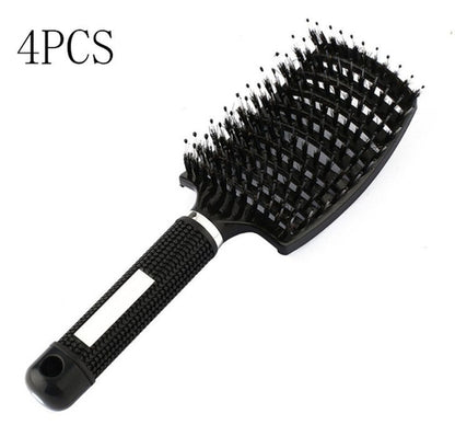 CJDropshipping anti-knot hairbrush for women, detangler hairbrush with ergonomic handle, suitable for smooth, tangle-free hair grooming.