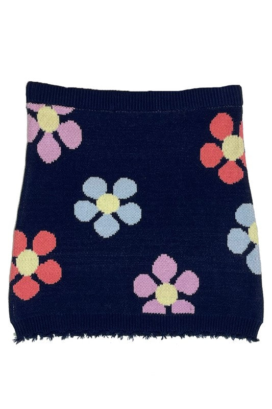 Flower sweater skirt