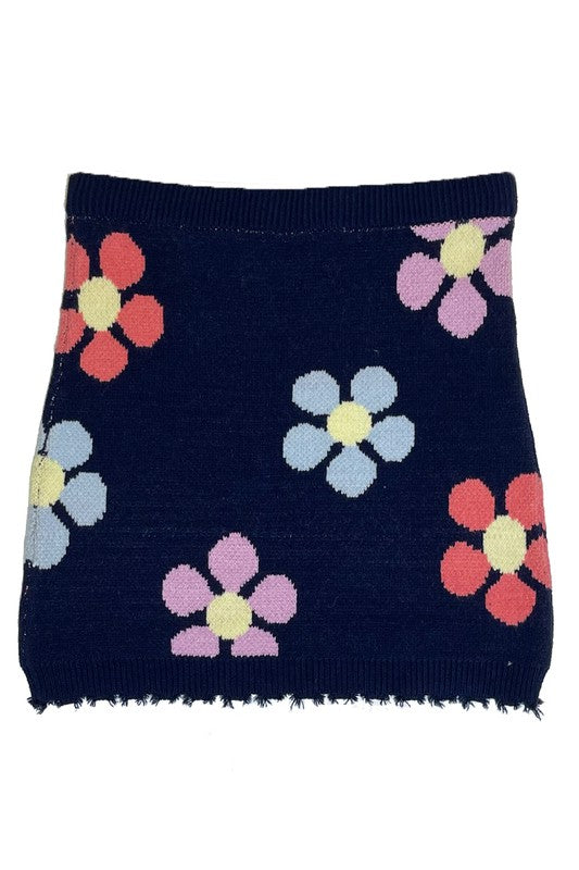 Flower sweater skirt