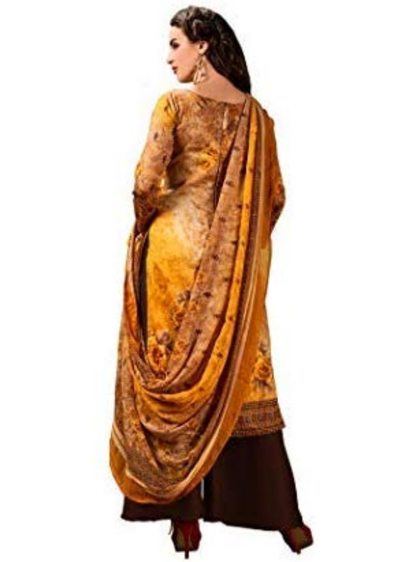Generic Women's Cotton Salwar Material (Orange,
