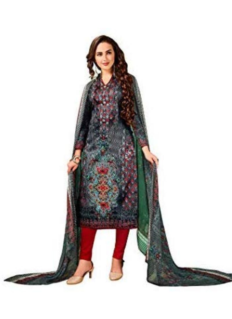 Generic Women's Cotton Salwar Material (Multi, 2.5