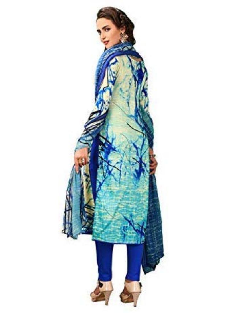 Generic Women's Cotton Salwar Material (Cream, 2.5