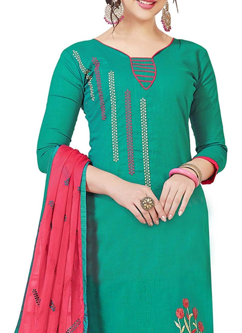 Generic Women's Slub Cotton Salwar Material