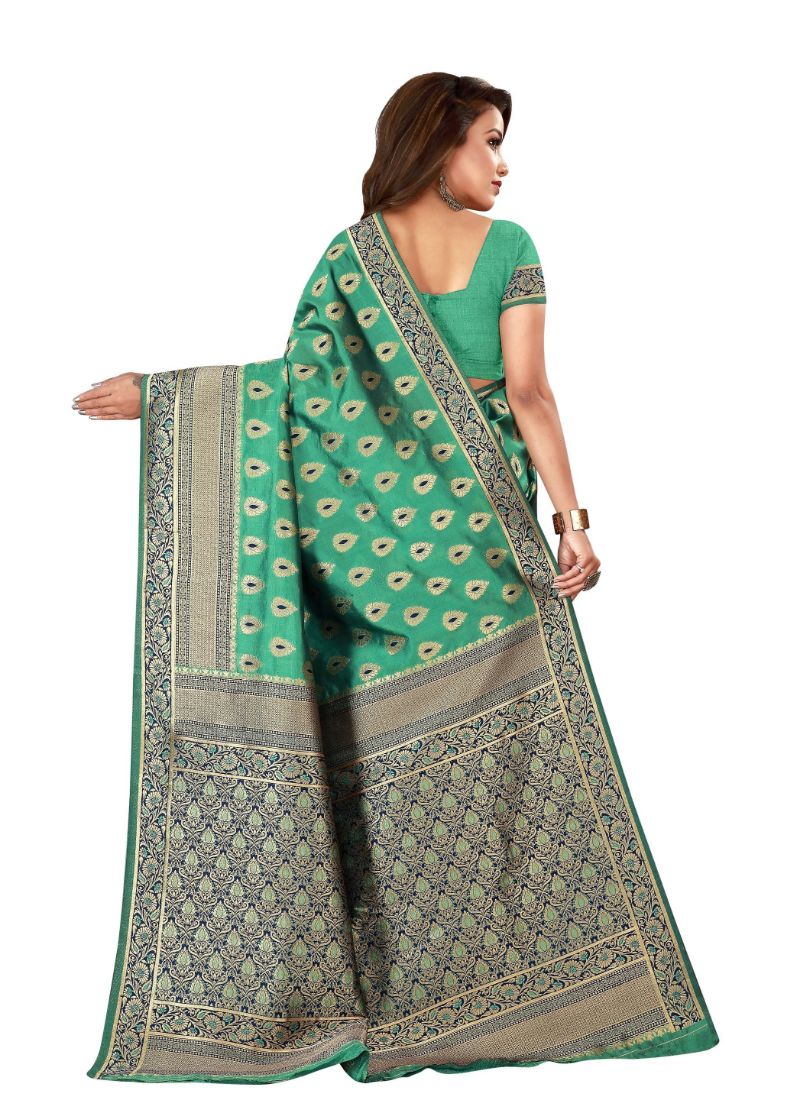 Generic Women's Banarasi silk Saree with Blouse