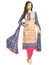 Embroidered cotton satin unstitched dress material for women by Ivory Cassiopeia, featuring intricate embroidery and luxurious fabric.