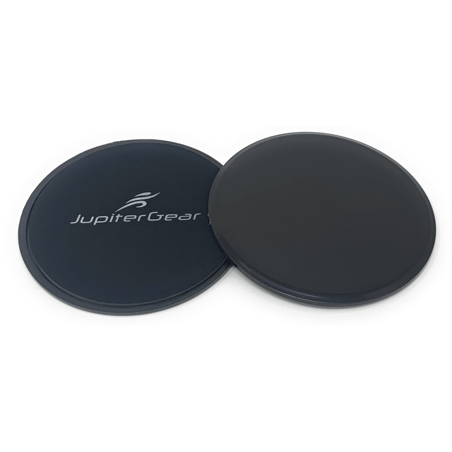 Black Lavender Core and Abs Exercise Sliders for fitness, showing round plastic discs on a workout surface.