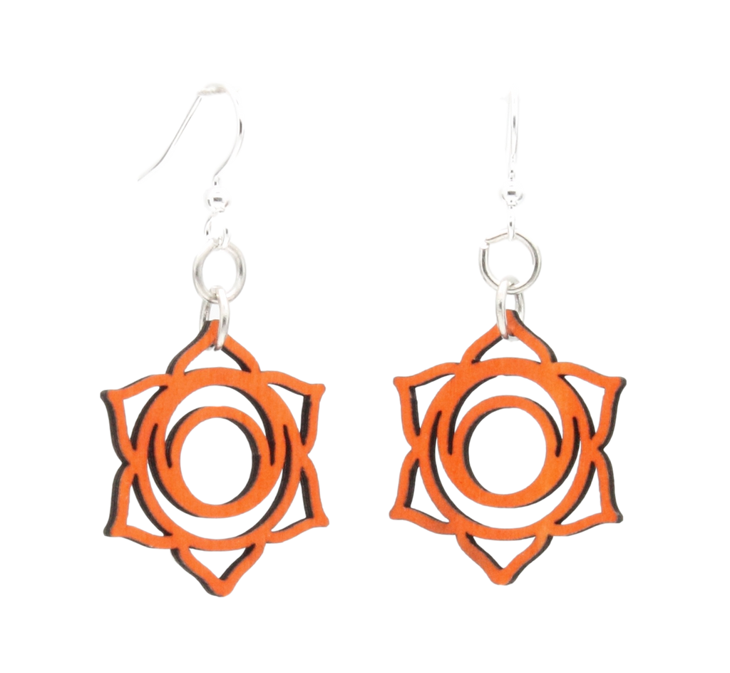 Svadhishthana Chakra Wood Earrings #1635