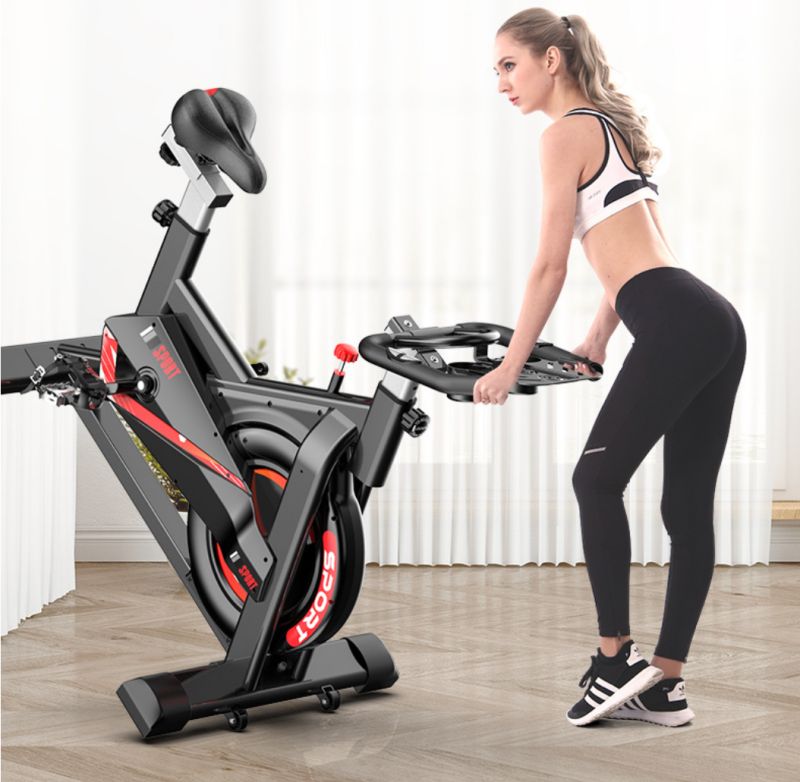 Bicicleta Spinning Estática para Interior con Monitor de Ritmo