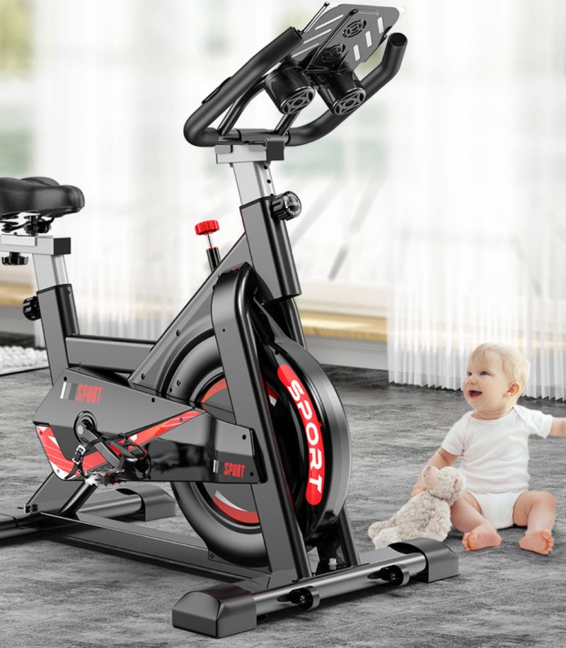 Bicicleta Spinning Estática para Interior con Monitor de Ritmo