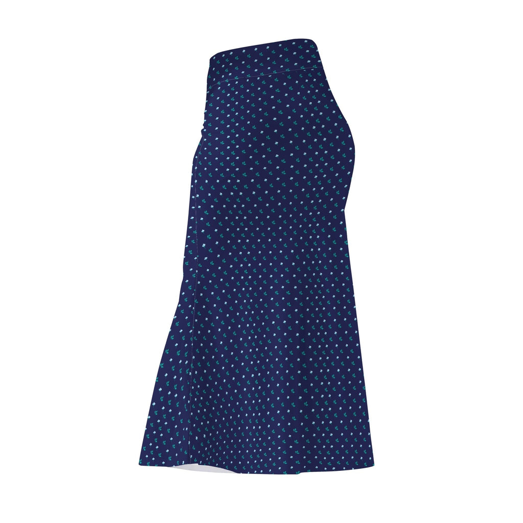 Blue Womens Wrap Fishtail Long Skirt