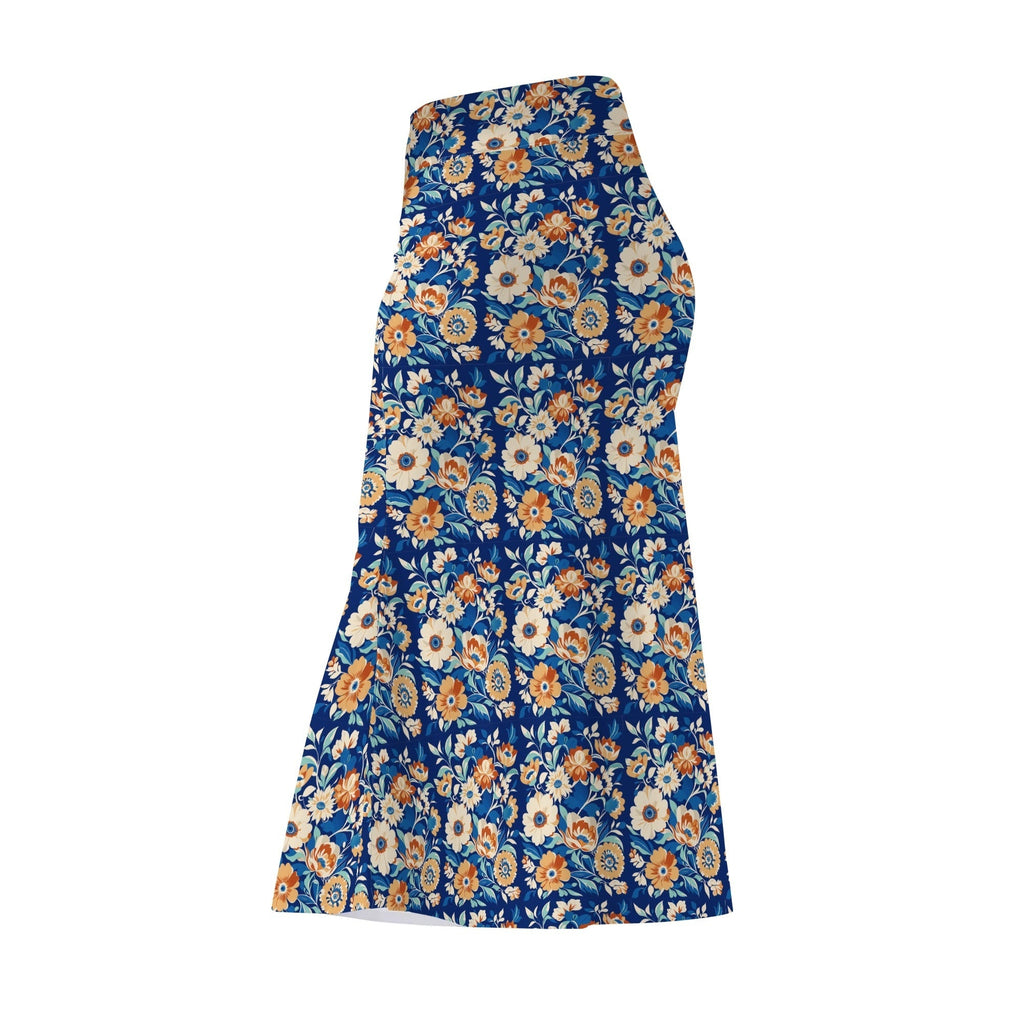 Womens Foral Wrap Fishtail Long Skirt