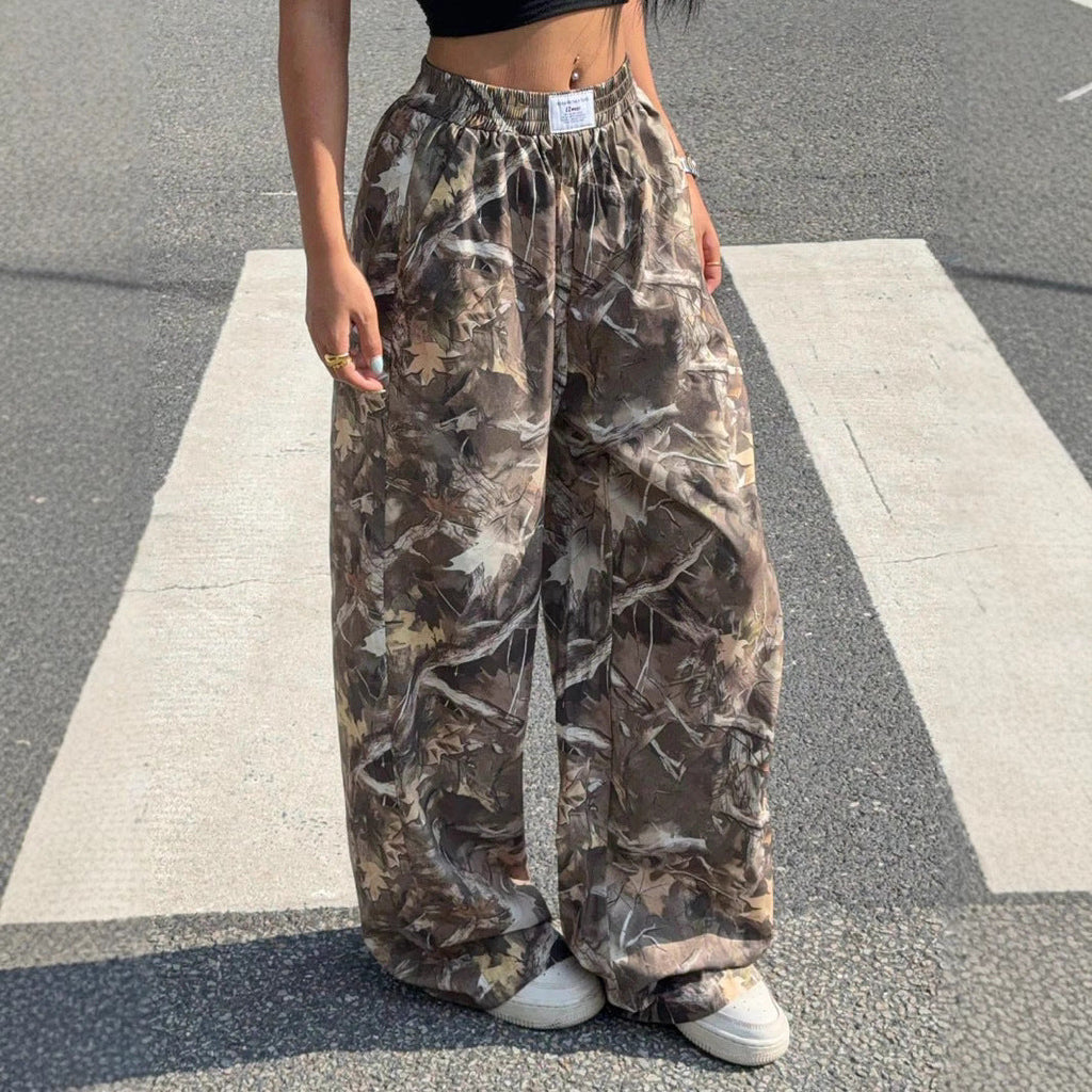 Slimming Casual Pants Hip Hop Retro Street Multi-pocket Camouflage
