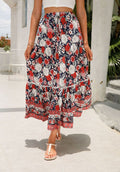 Floral midi skirt
