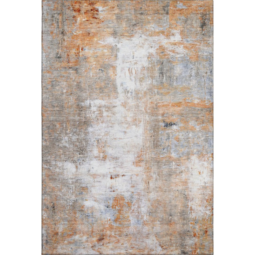 Luxury washable Ravenna Copper indoor/outdoor rug by Start2Finish, featuring a 5&
