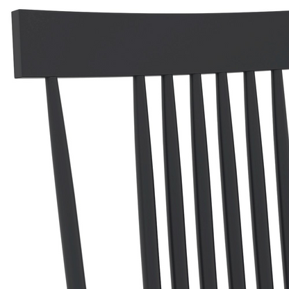 Black Eleanor Side Chair by Start2Finish with a modern design and sleek metal legs, ideal for dining or accent seating.