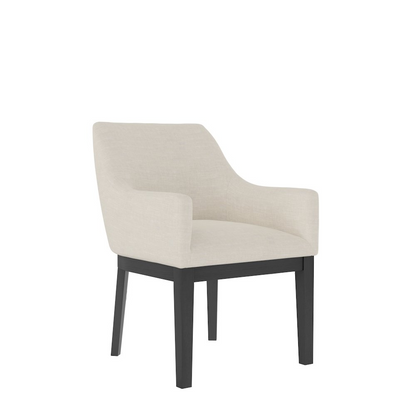 Pair of Reba Urban Side Chairs by Start2Finish, set of two, with modern design and wooden legs, shown in a contemporary living space.