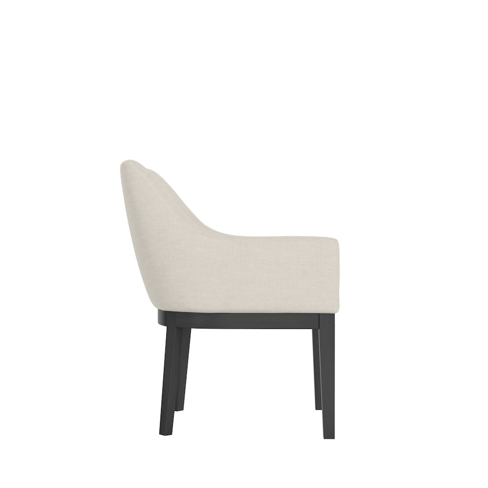 Set of two Reba Urban Side Chairs by Start2Finish, featuring modern design with wooden legs and cushioned seats.