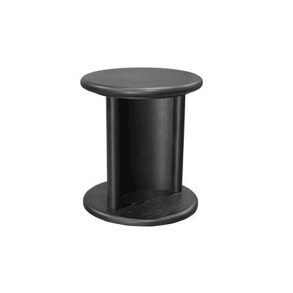 Black Gabrielle End Table by Start2Finish with a sleek, modern design and smooth surface, perfect for living room or bedroom decor.