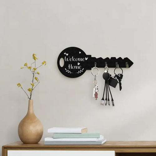 1pcs Vintage Wooden Key Shaped Key Hook Wall Decorative Hook