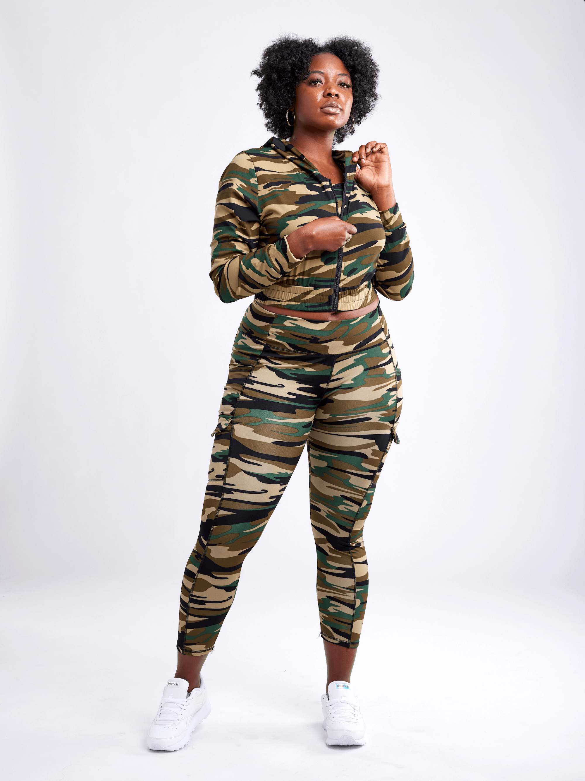 JupiterGear Athletic Zip-Up Crop Hoodie Jacket
